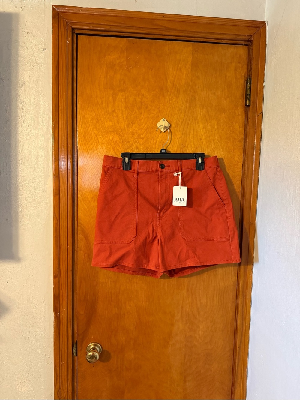 a.n.a High Waist Orange Women's Utility Shorts